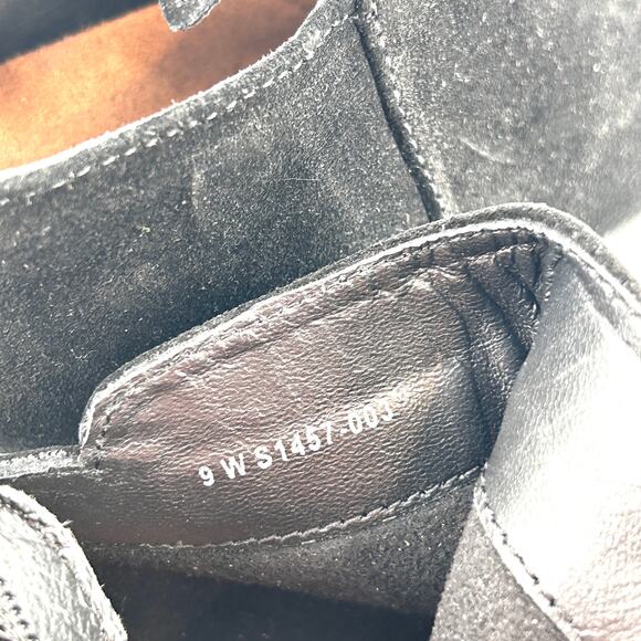 SoftWalk Rocklin Suede Boots 9 9W Wide Black NWOT Ankle Soft Walk Comfort Boho - Picture 6 of 8